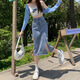 她寓側開(kāi)叉牛仔半身裙女2023年夏季夏小個(gè)子高腰中長(cháng)款梨形身材 淺藍色 M