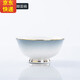 傳世瓷新款感輕奢餐具套裝碗盤(pán)家用骨瓷景德鎮現代碗碟錦繡天城 雅致錦灰6英寸面碗