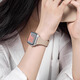 炫戴（XUANDAI）適用蘋果手表表帶真皮apple watch s10表帶s9保護膜iwatch腕帶X小蠻腰s8女士s7智能ultra2/3運動se 反扣小蠻腰皮帶-杏色 iWatch【38/40/