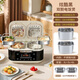 VANFUY 萬(wàn)福源不銹鋼0涂層智能雙膽電飯煲全自動(dòng)雙拼多功能微壓家用一體電飯鍋 時(shí)尚黑/ 6L /304不銹鋼內(nèi)膽