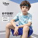 迪士尼（DISNEY）男童速干短袖T恤防曬高彈六一兒童節(jié)半袖上衣25夏DB421BE13藍140