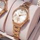 歐力派全自動(dòng)機械表女士手表氣質(zhì)小巧表盤(pán)真皮時(shí)尚簡(jiǎn)約新款防水女式禮物 粉面鋼帶