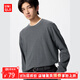 優(yōu)衣庫【狂歡價(jià)】男裝女裝柔軟圓領(lǐng)T恤/休閑長(cháng)袖上衣479783 08 深灰色 L /175/100A