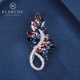【女神禮】布蘭琪Blanche水晶胸針別針氣質(zhì)胸花毛衣鏈配飾品珊瑚女毛衣外套送長(cháng)輩禮物 藍紫色