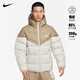 耐克NIKE羽絨服男短款WR 650-D FLD外套FB8178-247美拉德卡其L