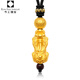 今上珠寶黃金貔貅吊墜男士黃金項鏈3D硬金轉(zhuǎn)運珠黑繩 定價 【店長推薦；祥云貔貅款】中號約2.7-3g