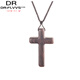 胖東來(lái)同款十字架吊墜信徒珍惜系列檀木木質(zhì)項鏈 烏木磨圓版大號