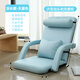 魚(yú)躍星空床上靠背椅宿舍懶人沙發(fā)榻榻米陽(yáng)臺小戶(hù)型飄窗椅單人電腦靠背椅子 藍色加長(cháng)靠背款【頭枕+腰靠】 【免洗科技布、久坐不塌】