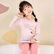 英博倫女童秋衣秋褲春秋男童薄款內衣套裝萊卡棉春秋中大童保暖睡衣斷碼 85298 粉紅 萊卡 110 cm