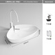 恒夢(mèng)衛浴北歐創(chuàng  )意臺上盆三角洗手盆單盆異形洗漱池小尺寸陽(yáng)臺橢圓形洗臉盆 三角形-大盆67*44*15