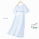 Hello Kitty玉桂狗女童睡裙莫代爾夏季2025新款洋氣兒童吊帶裙子睡衣薄中大童 【短袖】藍色0102 160