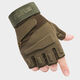 斯蒂格勒男款戰術(shù)手套全指軍版設計軍迷適用射擊運動(dòng)攀巖耐磨保暖半指手套 半指（軍綠色） L