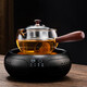 borun HOME加厚耐高溫玻璃煮茶壺黑茶小青柑泡茶養(yǎng)生花茶電陶爐煮茶器套裝 02款茶壺+鼓型黑色爐 500ml