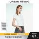 UR2025秋季新款女裝時(shí)尚休閑釘珠飾修身圓領(lǐng)短袖T恤UYV450052 本白 S