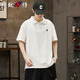 增致牛仔（zengzhi）300G重磅純棉質(zhì)感POLO衫男2025夏季新款青年寬松落肩T恤短袖男裝