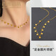 百泰首飾（BATAR JEWELLERY）生日禮物黃金項(xiàng)鏈女足金圓圈套鏈5G多圓片幾何鎖骨金項(xiàng)鏈 4.03g