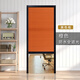 上下拉折疊門(mén)家用室內隔斷卷簾門(mén)廚房臥室防風(fēng)空調保暖簡(jiǎn)易蜂巢門(mén) 【無(wú)地軌/上下拉】橙色全遮光