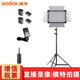 神牛（Godox） LED500補(bǔ)光燈攝影燈led常亮影視燈雙色溫?cái)z像燈影室燈便攜式婚慶DV攝像采訪 LED500單燈套裝含電池 變色版（雙色溫）