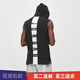 貴嬌兒（GUIJIAOER） AJ美式連帽籃球背心男訓練投籃服運動無袖帽衫健身衣坎肩冰絲棉 JD帽衫籃球背心黑色 L