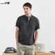 漢絮夏季文藝復古棉麻短袖襯衫男士純色休閑上衣男立領(lǐng)亞麻襯衣潮 深灰色 S
