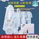 阿貝阿果嬰兒禮盒衣服寶寶套裝新生兒用品初生秋冬剛出生套盒送禮見(jiàn)面禮物 提花款棉服淡雅藍D款 59cm （0-3個(gè)月）