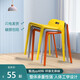 思家麗等位椅子馬椅時(shí)尚簡(jiǎn)約北歐餐椅塑料凳子備用餐椅創(chuàng  )意餐凳家用凳子 4把起拍此項顏色備注
