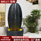 春色福村招財蛋循環(huán)水客廳落地擺件辦公室喬遷送禮流水生財風(fēng)加濕器裝飾品 流水生財福蛋 80872黑色中號