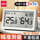 得力（deli）電子溫度計(jì)室內(nèi)家用壁掛式溫濕度計(jì)嬰兒房?jī)和先朔慷喙δ芨呔珳?zhǔn)度大屏顯示濕度表 【超值款】帶日歷+時(shí)間+溫濕度+體感+送電池 白色
