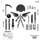 君楷多關(guān)節(jié)可動(dòng)人偶3d打印幸運(yùn)dummy13蘿卜玩偶百變?cè)煨托∪送婢吣泻? 機(jī)械人偶【透明白】 9武器+翅膀+俠客帽+底座