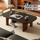 林氏家居實(shí)木茶幾客廳小戶(hù)型中古風(fēng)巖板臺面橡木家用茶臺可可系列LH586L1