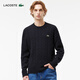 LACOSTE【王一博同款】法國鱷魚男裝圓領絞花羊毛衫|AH2924 166/藏青色 L 5