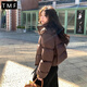 托瑪菲短款棉服女冬季女裝2025新款羽絨棉衣外套小個(gè)子韓版加厚棉襖學(xué)生 咖啡色 L （115-135斤）