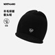 諾詩(shī)蘭套頭帽親膚柔軟羊毛帽簡(jiǎn)約百搭休閑帽NCAET0501S 黑色 M