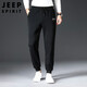 JEEP SPIRIT吉普休閑褲男運(yùn)動(dòng)衛(wèi)褲男士褲子春男褲束口寬松長褲 黑色 2XL