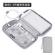 BUBM充電寶收納包適用華為品勝蘋(píng)果手機移動(dòng)電源袋盒數據線(xiàn)便攜 【標準號】單層-灰色 充電寶收納包
