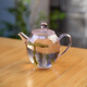 北大史粉色玻璃泡茶壺加厚耐熱高硼硅綠茶壺帶過(guò)濾純手工女士專(zhuān)用茶壺 粉色美人壺 200ml