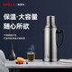SIMELO精鋼保溫壺玻璃內(nèi)膽保溫瓶熱水瓶暖壺學(xué)生宿舍開水瓶 2L亮光