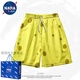 NASALIKE聯(lián)名短褲男夏季外穿浴場(chǎng)沙灘寬松潮牌休閑冰絲速干運動(dòng)五分褲 海綿寶寶男女 黃 XL 125-140斤