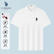 U.S. POLO ASSN.polo衫男夏季翻領(lǐng)三防短袖舒適透氣百搭休閑保羅上衣 白色三防2205 L-175/96A-120/135斤