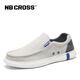 NB CROSS老北京布鞋秋季男鞋一腳蹬休閑鞋帆布透氣男士布鞋 2102灰色 41