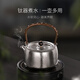 德斯漢菲純鈦煮茶壺高檔家用加厚銅把提梁茶壺明火燒水壺單壺煮茶器煮茶爐 提梁袋形壺1.1L-銅把【加厚款】