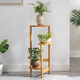 悠陽(yáng)花架子客廳室內陽(yáng)臺裝飾落地式多層花架楠竹實(shí)木現代簡(jiǎn)約花盆架幾 原色/三角花臺