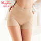 曼妮芬（Maniform）高腰蕾絲輕收腹提臀防走光內褲女塑身薄棉底褲