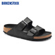 BIRKENSTOCK勃肯德國(guó)進(jìn)口男女款經(jīng)典舒適百搭軟木Arizona雙扣拖鞋 黑色常規(guī)版1019098 41