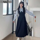 詩(shī)丹蕊韓系學(xué)院風(fēng)奶乖溫柔氣質(zhì)假兩件連衣裙女學(xué)生早秋收腰顯瘦a字裙子 假兩件連衣裙 均碼【可備注碼數】