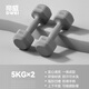 帝威啞鈴女士家用包膠小啞鈴健身器材兒童初學(xué)者瑜伽塑形男士鍛煉臂肌 【高級灰】5kg*2 專(zhuān)業(yè)訓練