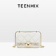 天美意（TEENMIX）牛皮包包女包小香風(fēng)百搭鏈條包輕奢菱格斜挎單肩包女情人節禮物
