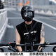 C-RIDING摩托車頭盔巡航機(jī)車復(fù)古四分之三半盔男夏季騎行頭盔電動(dòng)車女安全 黑色編織搭配面罩 XXL(62頭圍)