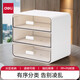 得力（deli） 筆筒創(chuàng)意時(shí)尚韓國(guó)風(fēng)小清新可愛學(xué)生文具收納盒桌面擺件多功能辦公室筆筒簡(jiǎn)約學(xué)生用品 三層抽屜收納盒(大號(hào))-透明