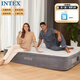 INTEX 67770 ND內置電泵雙人加大充氣床家居睡墊午休帳篷墊折疊床含2枕